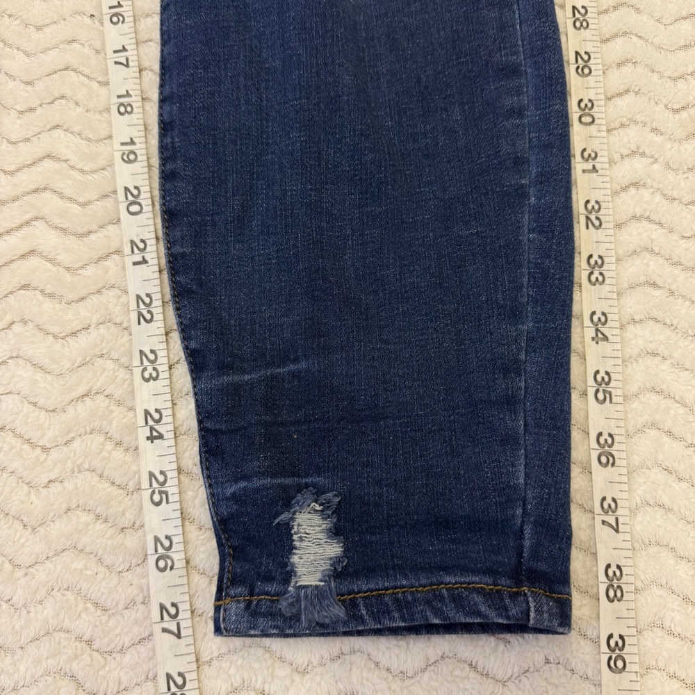 Judy Blue Blue Denim Distressed High Rise Skinny Fit Stretch Jeans Sz 14W - Picture 8 of 8